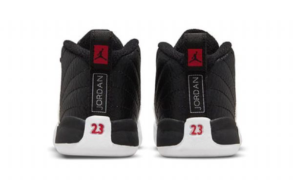 Nike Air Jordan 12 Retro Td Sko Til Børn Sort Grå