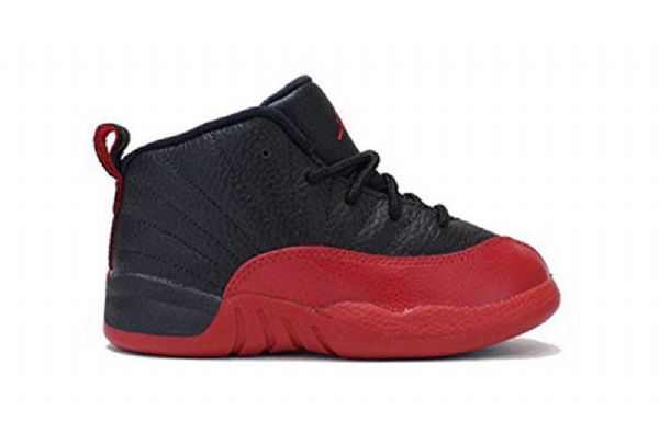 Nike Air Jordan 12 Retro Td Sko Til Børn Sort Rød