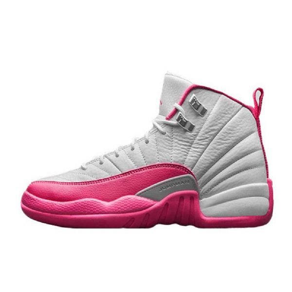 Nike Air Jordan 12 Retro Vivid Sko Til Mænd Lyserød Hvid