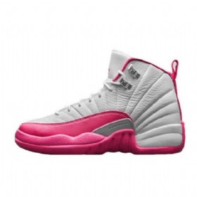 Nike Air Jordan 12 Retro Vivid Sko Til Mænd Lyserød Hvid