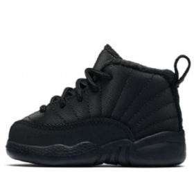 Nike Air Jordan 12 Retro Winterized Td Basketball Sko Til Børn Sort