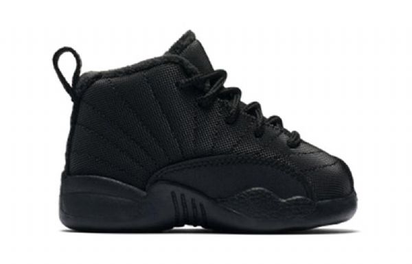 Nike Air Jordan 12 Retro Winterized Td Basketball Sko Til Børn Sort