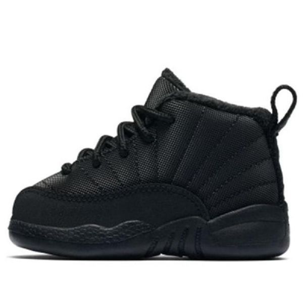 Nike Air Jordan 12 Retro Winterized Td Basketball Sko Til Børn Sort