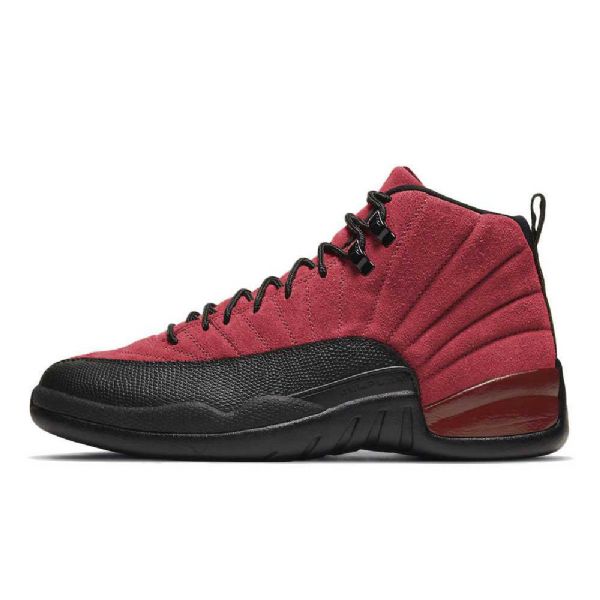 Nike Air Jordan 12 Reverse Flu Game Sko Til Mænd Rød Sort