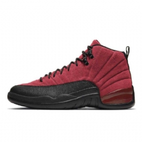 Nike Air Jordan 12 Reverse Flu Game Sko Til Mænd Rød Sort