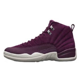 Nike Air Jordan 12 Sko Til Mænd Burgundy