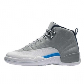 Nike Air Jordan 12 Sko Til Mænd Grå Blå