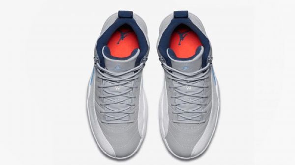Nike Air Jordan 12 Sko Til Mænd Grå Blå
