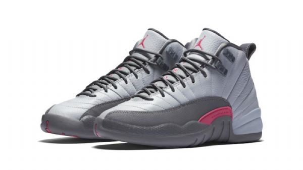 Nike Air Jordan 12 Sko Til Mænd Grå Lyserød