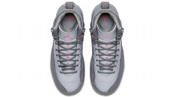 Nike Air Jordan 12 Sko Til Mænd Grå Lyserød