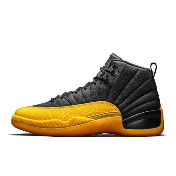 Nike Air Jordan 12 Sko Til Mænd Guld Sort