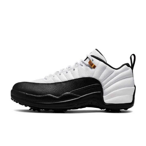 Nike Air Jordan 12 Taxi Ruskindssko Til Mænd Hvid Sort