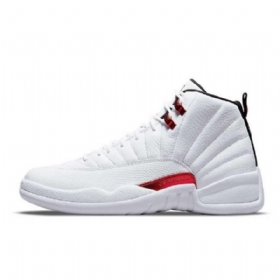 Nike Air Jordan 12 Twist Sko Til Mænd Hvid Rød
