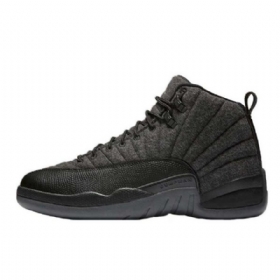 Nike Air Jordan 12 Uldsko Til Mænd Sort
