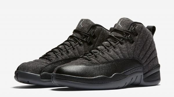 Nike Air Jordan 12 Uldsko Til Mænd Sort