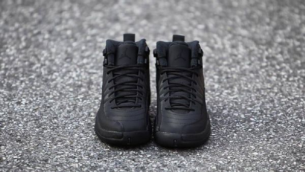 Nike Air Jordan 12 Vintersko Til Mænd Sort