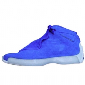 Nike Air Jordan 18 Ruskindssko Til Mænd Blå
