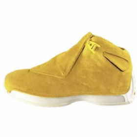 Nike Air Jordan 18 Ruskindssko Til Mænd Gul