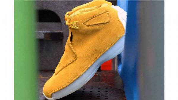 Nike Air Jordan 18 Ruskindssko Til Mænd Gul