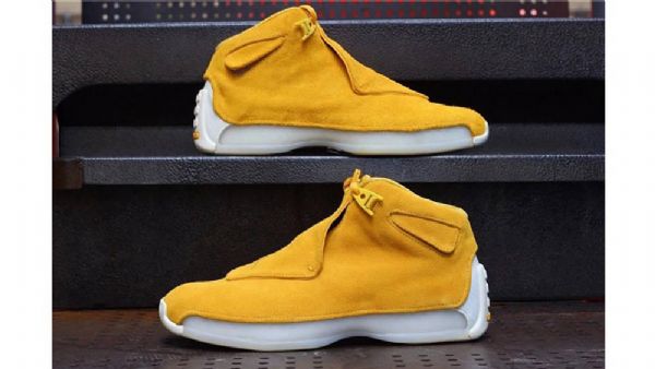 Nike Air Jordan 18 Ruskindssko Til Mænd Gul
