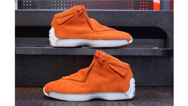 Nike Air Jordan 18 Ruskindssko Til Mænd Orange