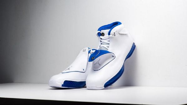 Nike Air Jordan 18 Sports Royal Sko Til Mænd Hvid
