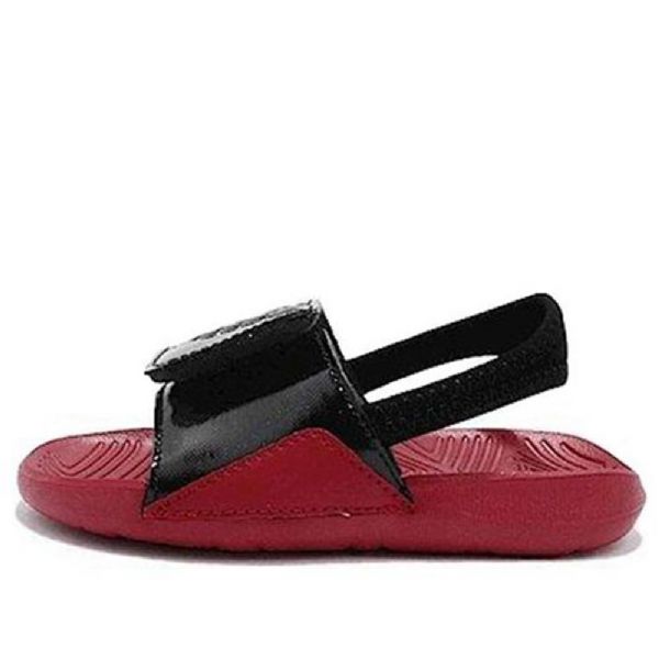 Nike Air Jordan Hydro 7 Velcro Slide Sports Hjemmesko Til Børn Sort Rød