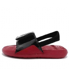 Nike Air Jordan Hydro 7 Velcro Slide Sports Hjemmesko Til Børn Sort Rød