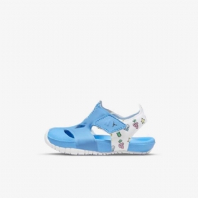 Nike Air Jordan Flare Sko Til Børn Blå Lemon Hvid