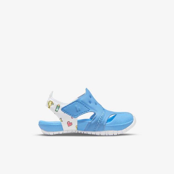 Nike Air Jordan Flare Sko Til Børn Blå Lemon Hvid