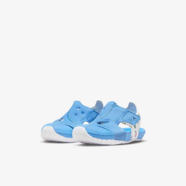 Nike Air Jordan Flare Sko Til Børn Blå Lemon Hvid