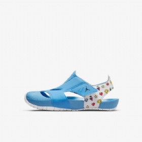 Nike Air Jordan Flare Sko Til Børn Blå Lemon Hvid