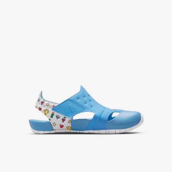 Nike Air Jordan Flare Sko Til Børn Blå Lemon Hvid